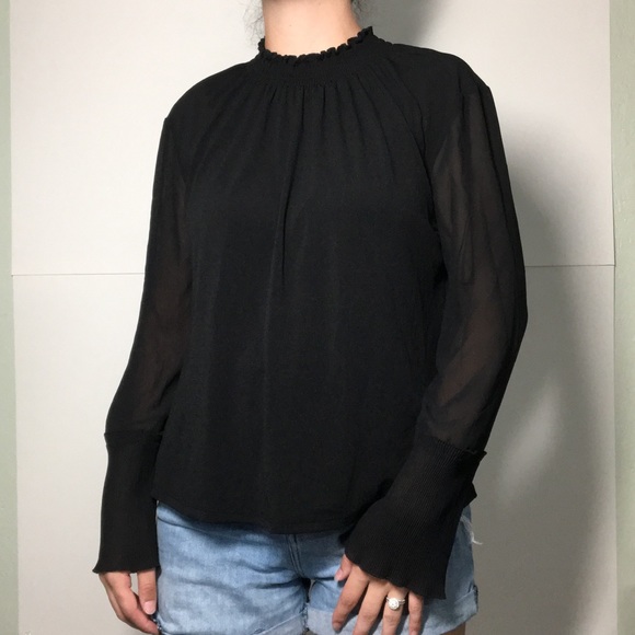 Adiva Tops - NWT Adiva Black Long Sleeve Blouse